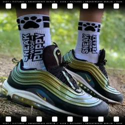 SneakFreaxx Chaussettes SNEAKFREAXX PUPPY Blanc-Noir